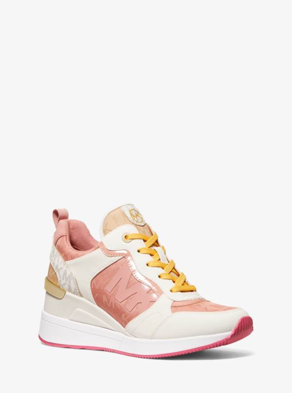 Damske Tenisky Michael Kors Crista Mixed-Media Oranžové Ruzove Viacfarebný - Topanky Michael Kors Vypredaj | EICAN-4731